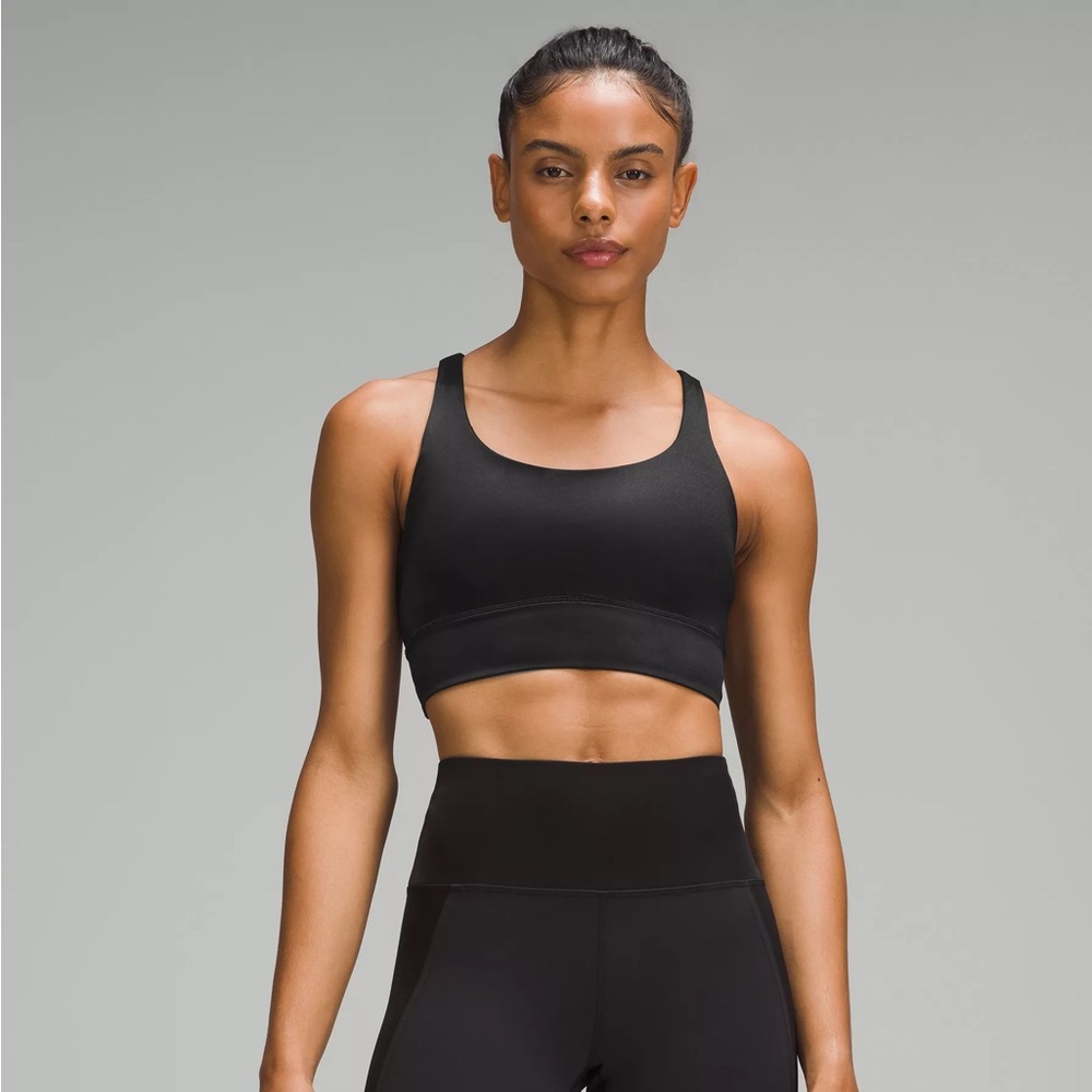NWT Lululemon Longline Energy Bra in Black Foil